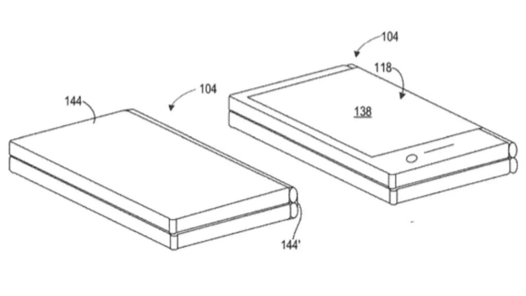 مایکروسافت انگارً روی گسترش یک دستگاه تاشو 360 درجه کار میکند_به رنگ صبح 6 پتنت دستگاه تاشو Microsoft