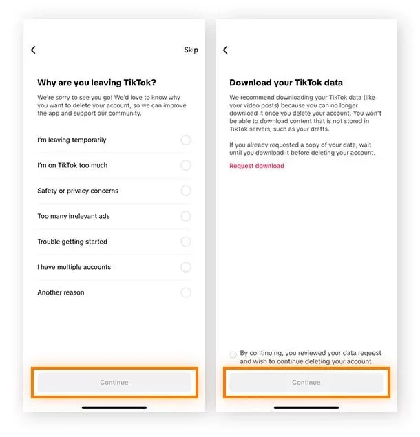 آموزش دیلیت اکانت تیک تاک؛ حذف Tik Tok به طور موقت و دائمی_به رنگ صبح 2 دیلیت کردن تیک تاک