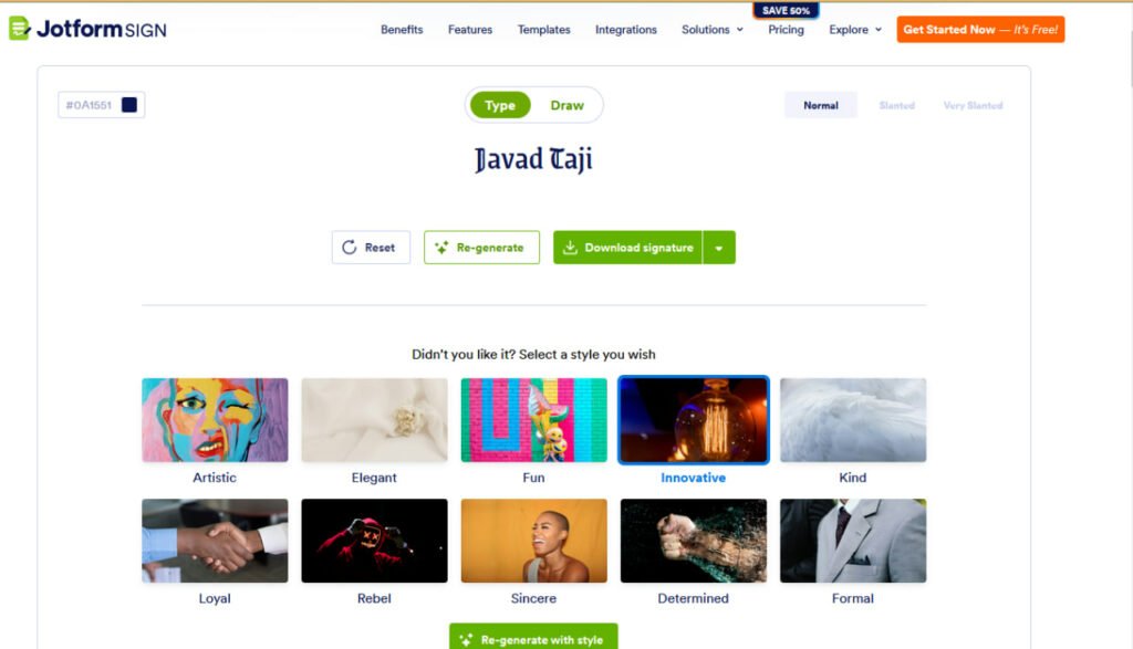 5 تا از بهترین ابزارهای طراحی امضا با هوش مصنوعی در سال ۲۰۲۴_به رنگ صبح 10 1731730240 987 5 تا از بهترین ابزارهای طراحی امضا با هوش مصنوعی