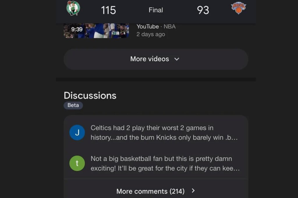 قابلیت گفت‌وگو در جستجو گوگل