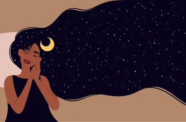 خواب زن با موهای بلند