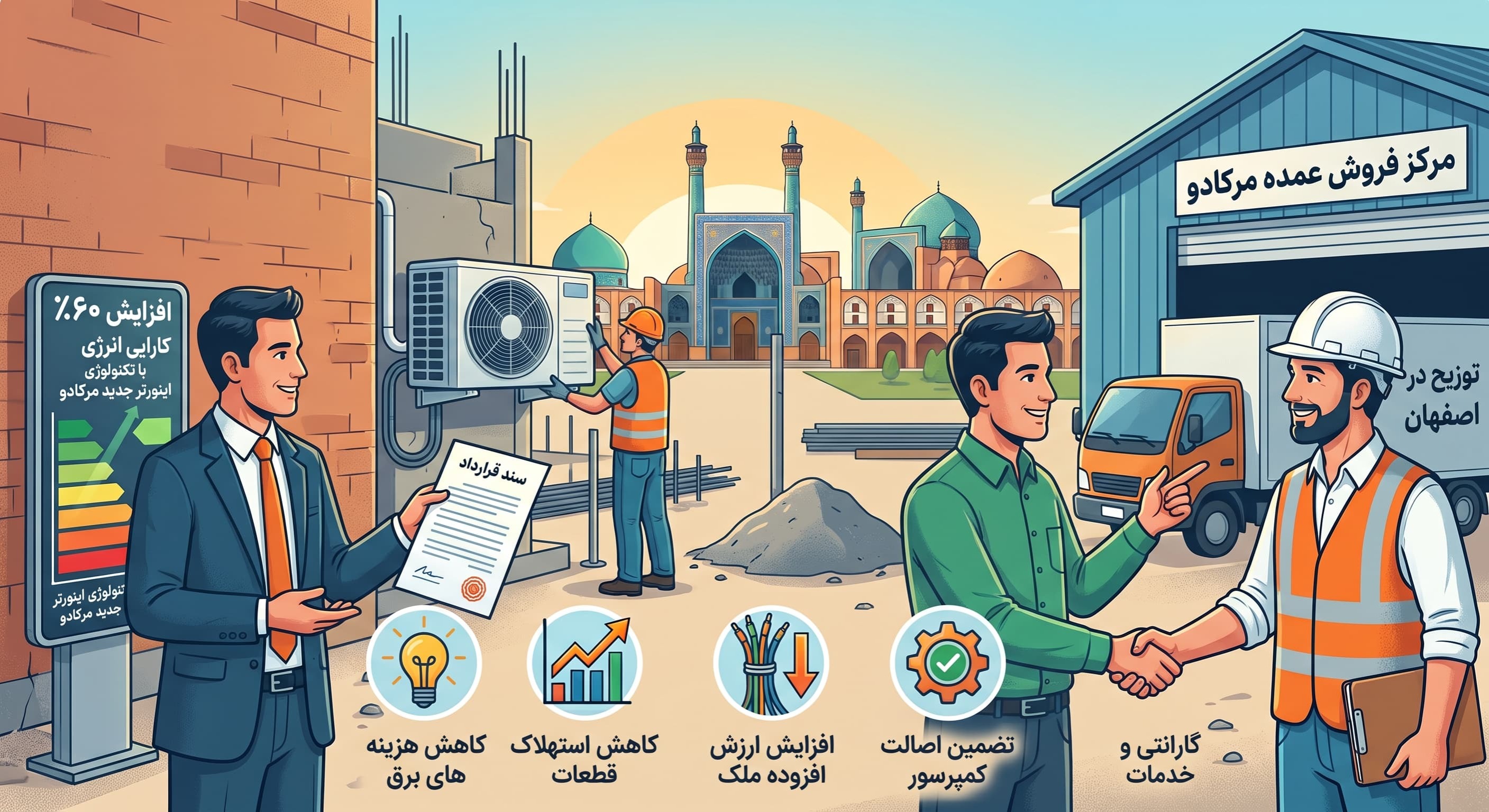 فروش عمده کولر گازی در اصفهان با تکنولوژی اینورتر