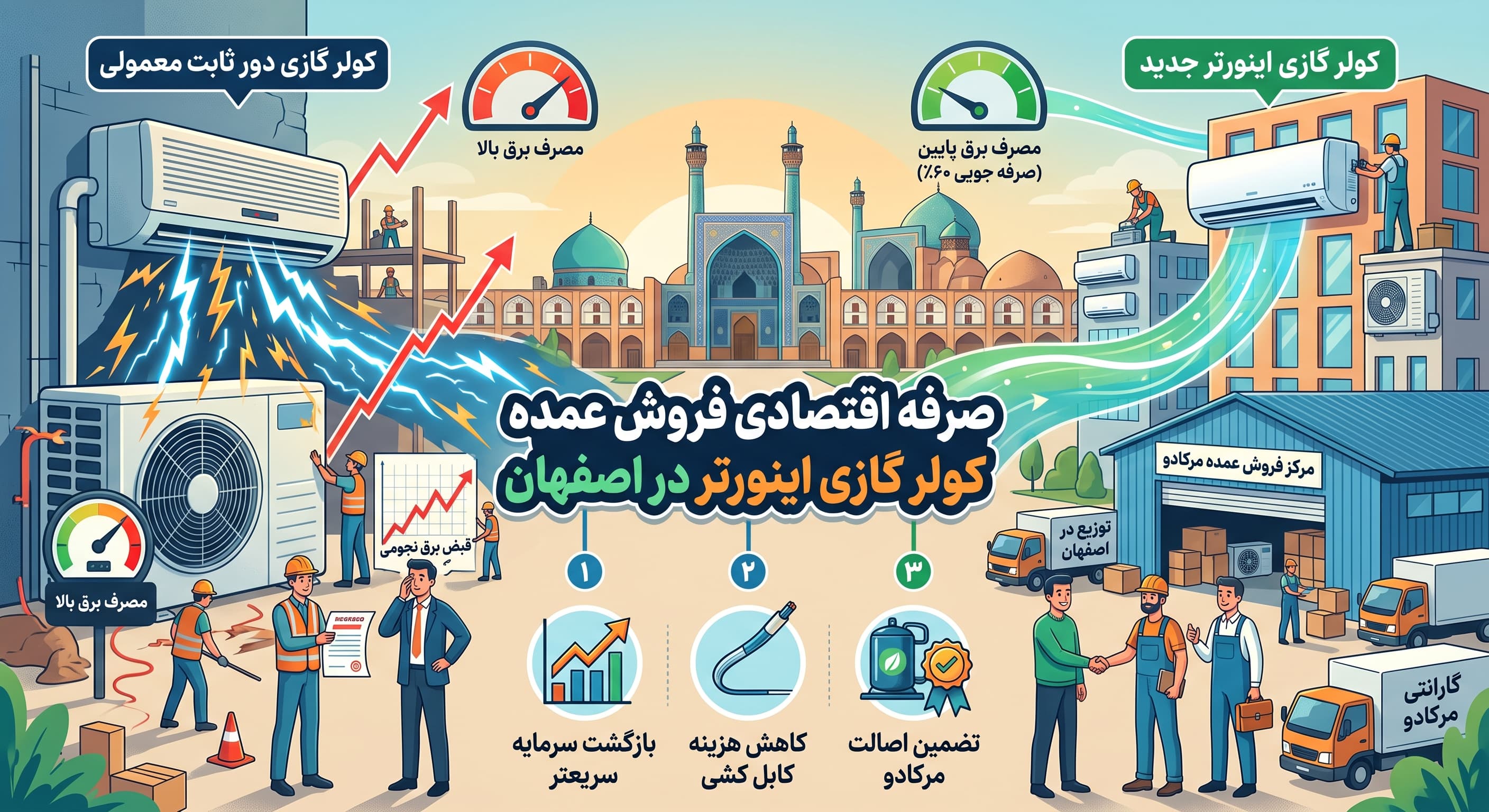 انتخاب یک عمده فروش کولر گازی در اصفهان